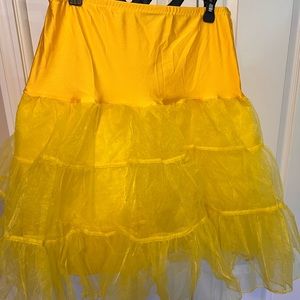 Yellow Knee Length 50’s Vintage Style Petticoat Crinoline
